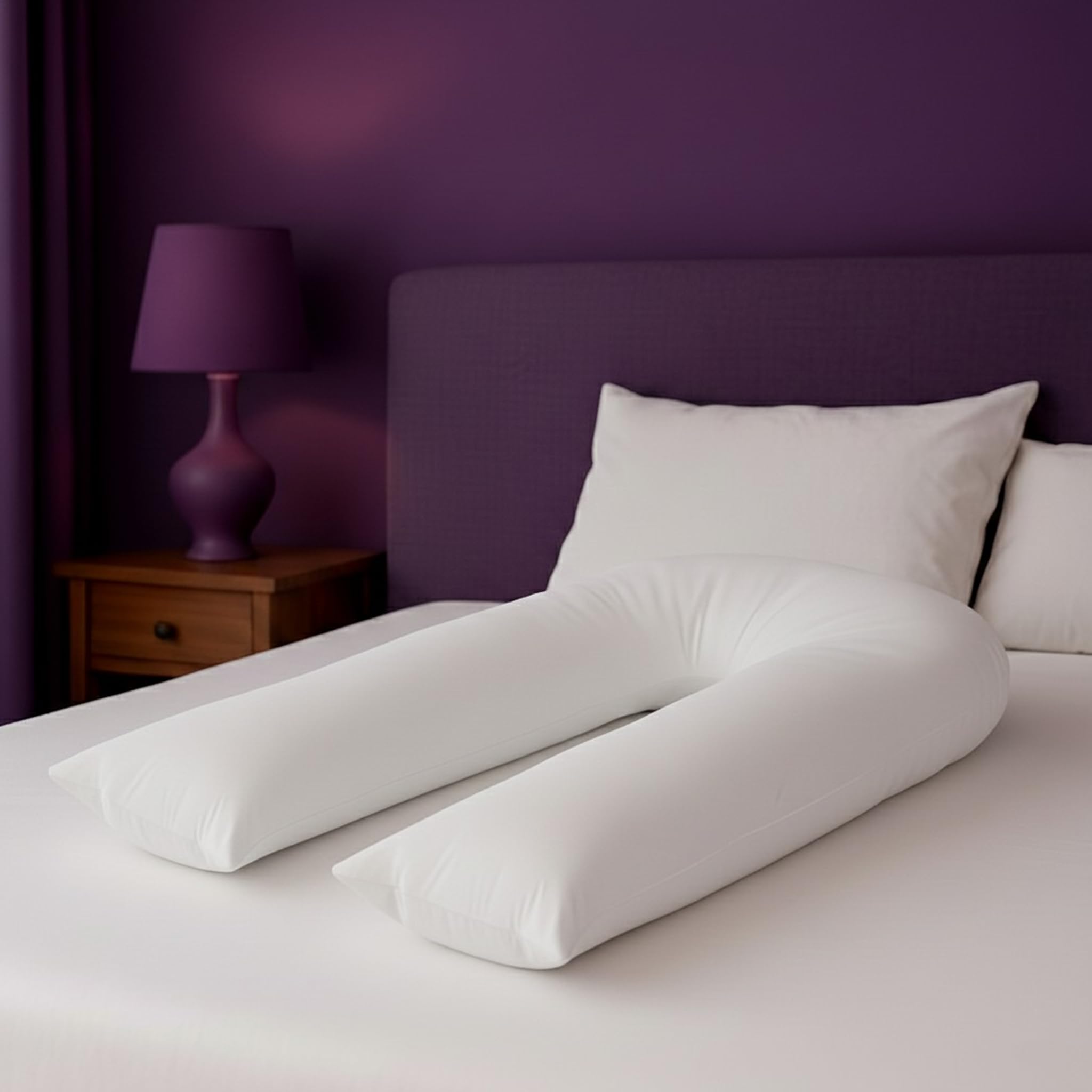 12ft U Shaped Pregnancy Pillow(White, 12 Feet), Comfortable Maternity Pillow, Orthopedic Back & Neck Nursing Support Cuddly Long Pillow, Full Body Pillow for Back, Hips & Legs of Pregnant Women.