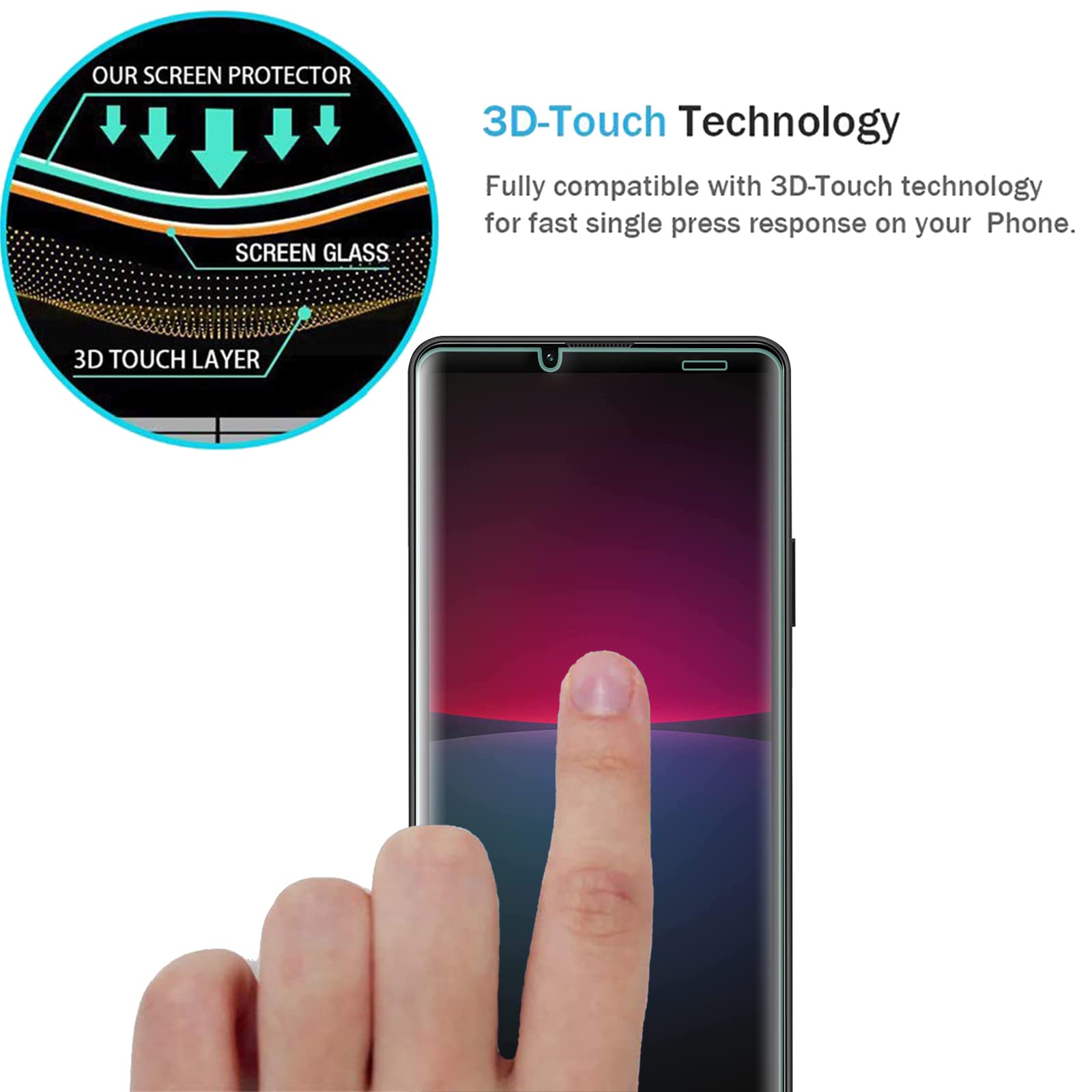 FTRONGRT Vetro Temperato Per Sony Xperia 10 IV, Durezza 9H - Foto 7