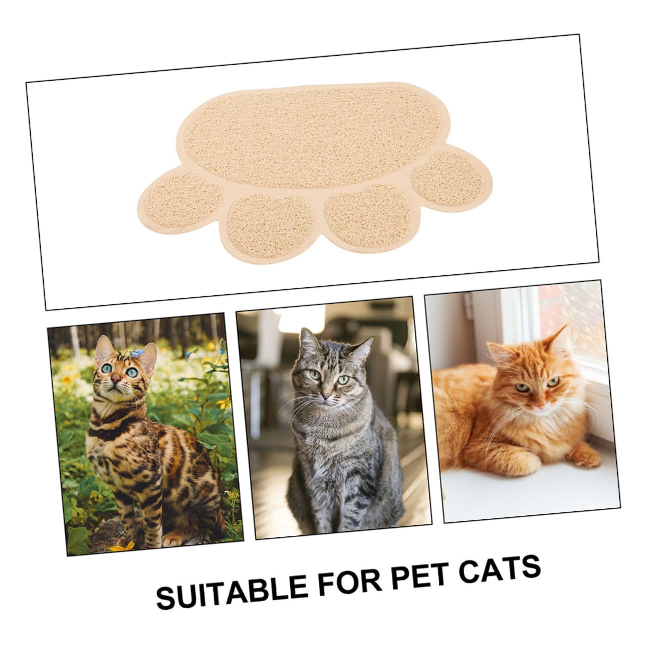 UPKOCH 2 Stück Katzentoilettenmatte Rutschfest für Böden Einfach zu Reinigen Hält Katzensand und Futterreste Zurück für Haustiere