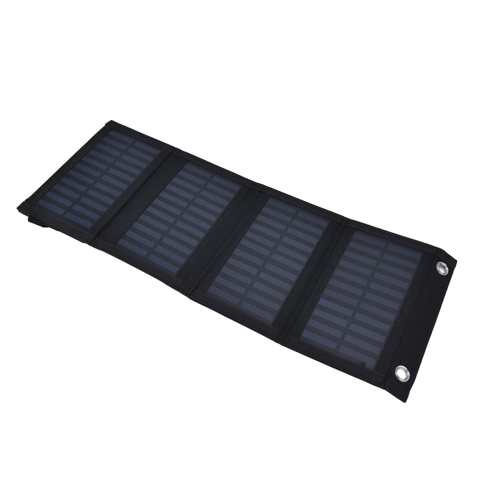 Cargador Solar Portátil 20W con Panel Monocristalino Alta Conversión 4 Bolsas Impermeables USB 5V 2A para Acampar Senderismo