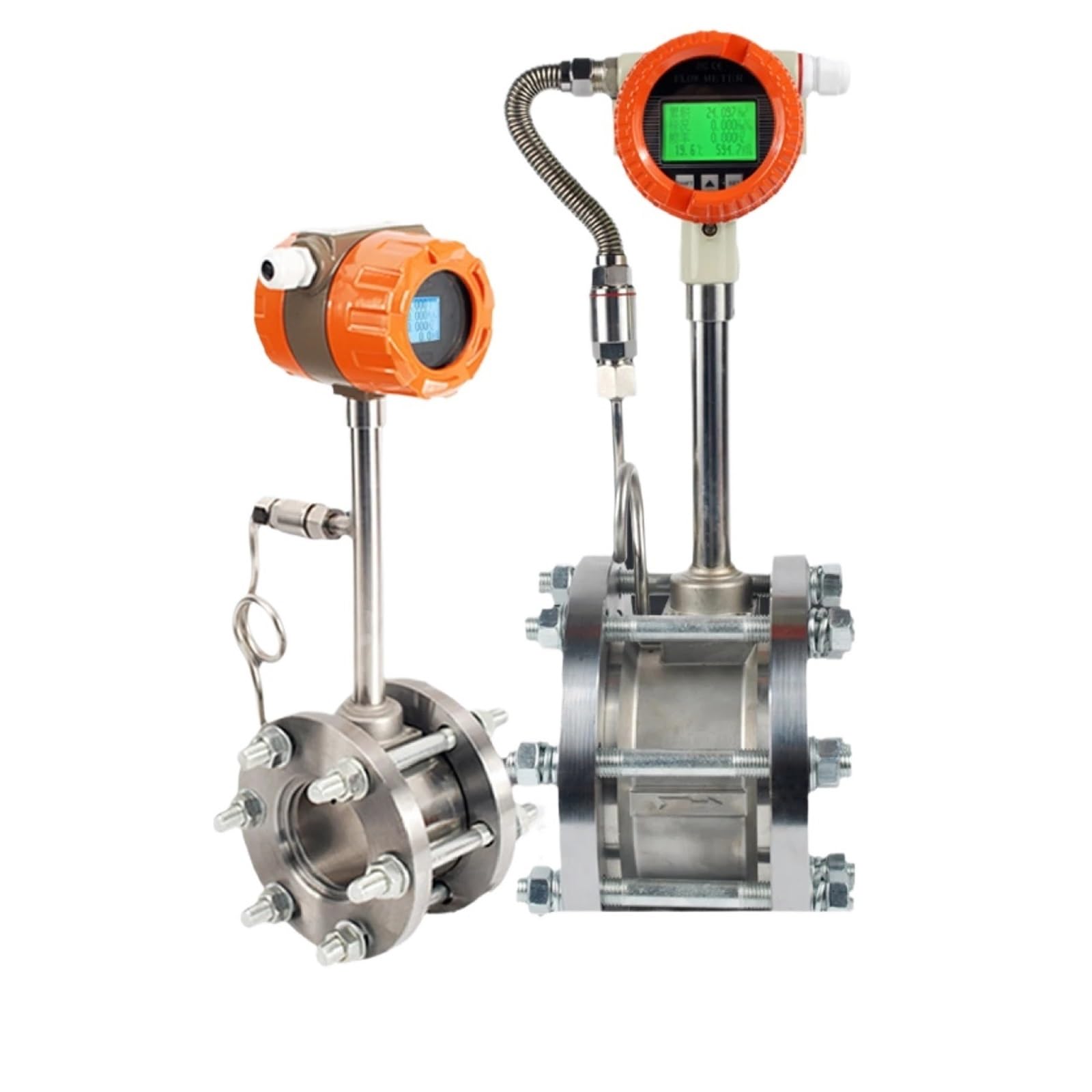 1 Uds medidor de Flujo de vórtice medidor de Flujo de Gas de Vapor DC24V compensación de presión de Temperatura DN15-DN300 Brida de oblea SS304(DN32-compressed Gas)