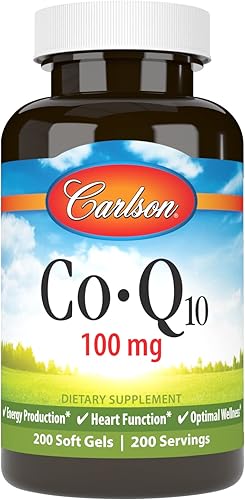 Carlson Laboratorios Co-Q-10 100mg 200 Geles blandos, 0.3 libras