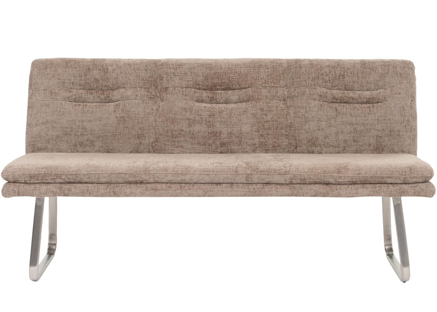 Mendler Sitzbank HWC-H70 180cm Stoff/Textil - braun