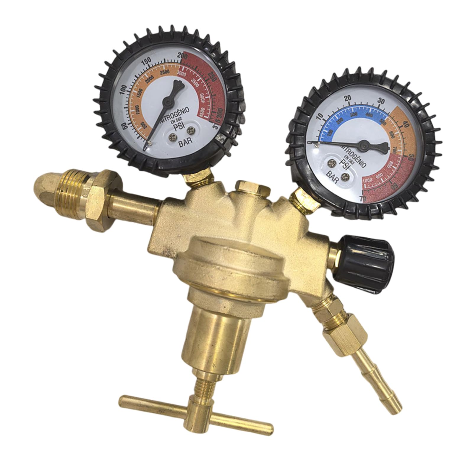 Apglsxy Bronze Industrial / 4 Bolted Rare Co2 Regulator Tension Management Gate Figure Welding Regulator With Guard Gate