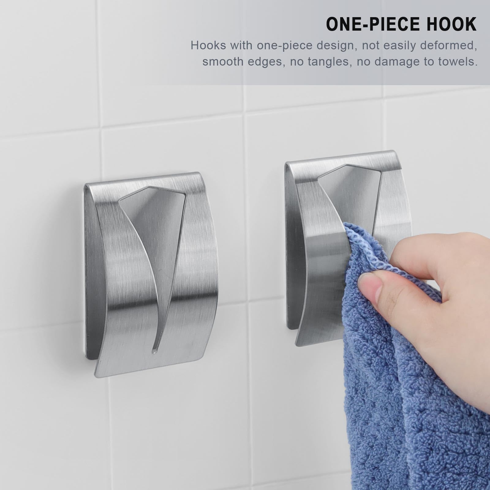 ZXWAMZ Accroche-Torchon Pour Porte Sans Percer 2 Pièces Installation De L'Accroche Torchon Sans Perçage Porte Serviette De Porte Porte-Serviettes En Acier Inoxydable Pour Cuisine Et Salle De Bain