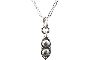 Sterling Silver Two Peas in a Pod Charm Necklace