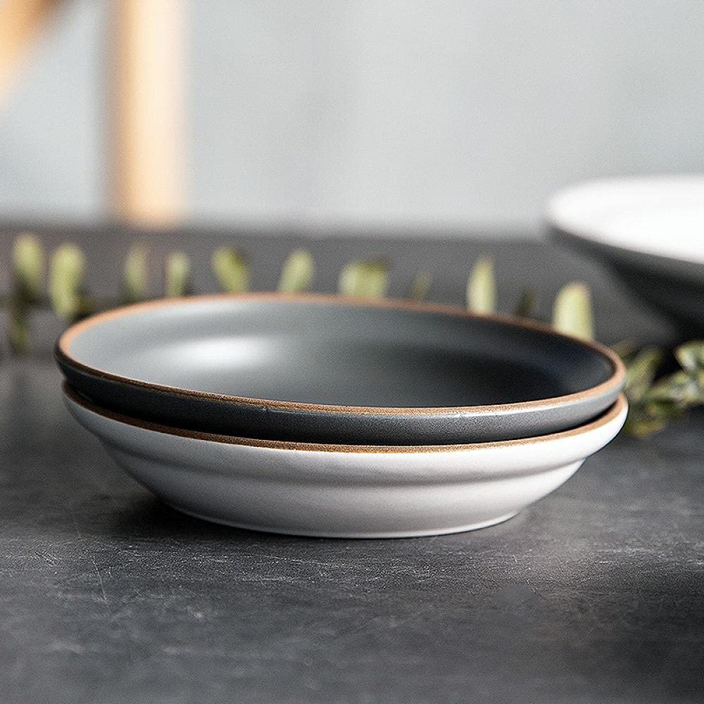 Sizikato 4pcs Matte Porcelain Snack Plate, 4-Inch Appetizer Plate, Sauce Plate