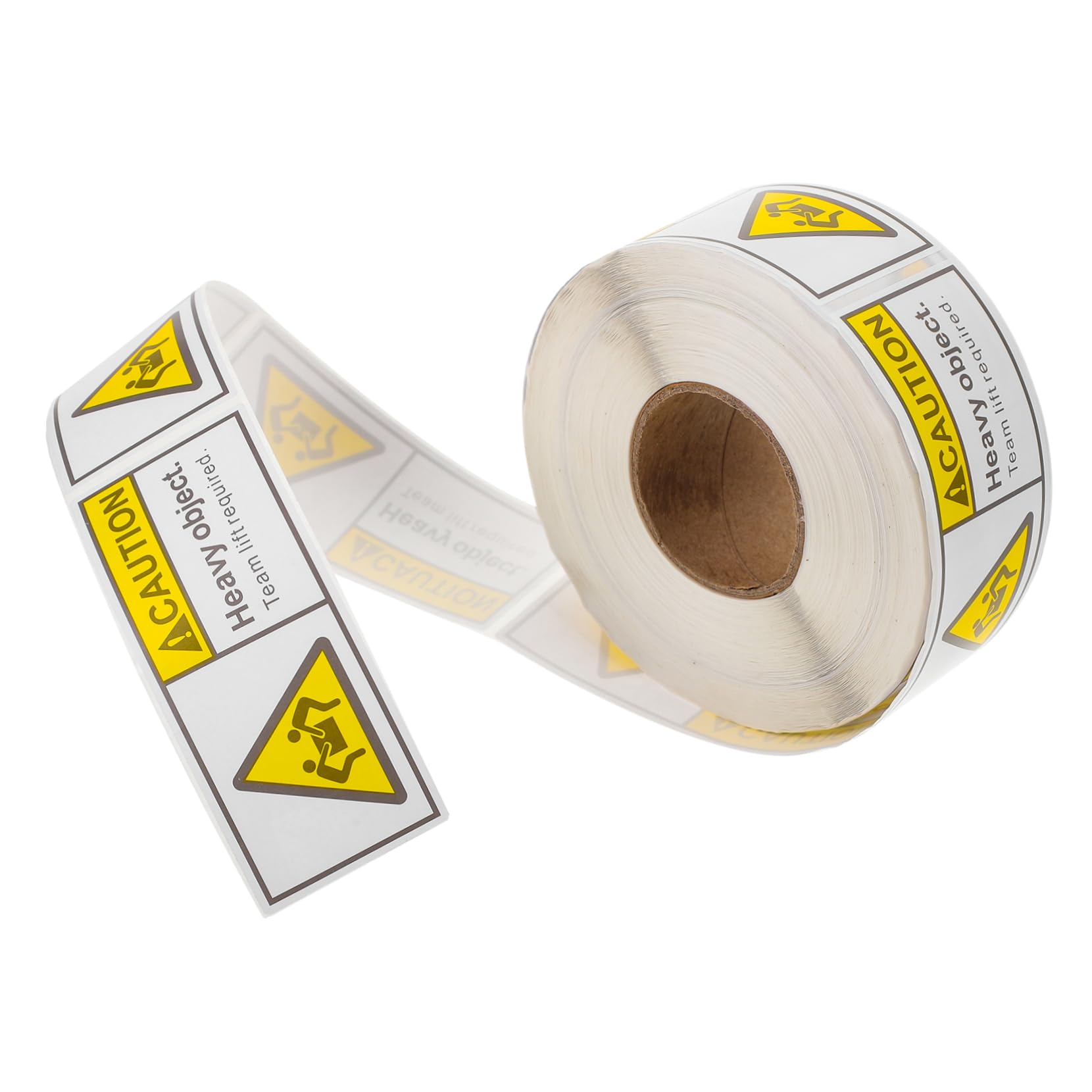 PRETYZOOM 4 Rouleaux Étiquettes Adhésives Avertissant des Objets Lourds Autocollants de Levage Équipe pour Expédition Étiquettes par Rouleau pour Logistique Gestion Entrepôt