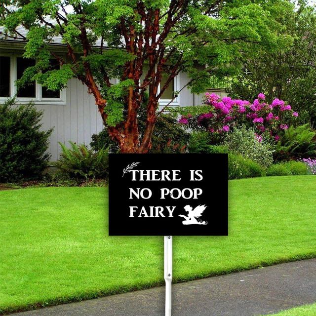 Horienteeon If Your Dog Poops, Please Scoop cartelli per cortile con paletto, robusto cartello in alluminio antiruggine, cartello decorativo per cacca di cane per cortile, giardino, prato esterno 17,8