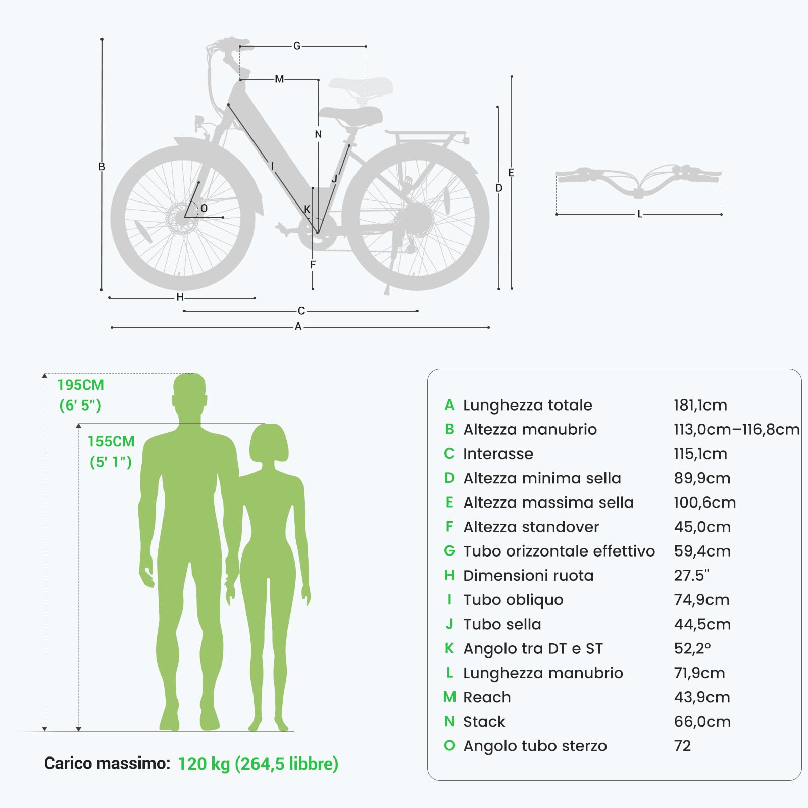 Eleglide Bicicletta elettrica da trekking, bicicletta elettrica T1 Step-Thru, 27,5", bici da trekking, E-Citybike con batteria al litio da 36 V, 13 Ah, fino a 100 KM, motore da 250 W, 7 marce, display