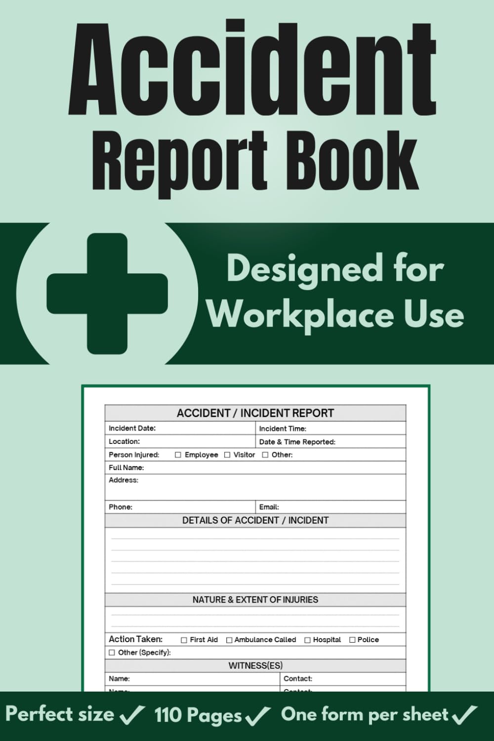 Accident Report Book: HSE & GDPR Compliant Accident & Incident Log Book | Workplace Health & Safety Record Book