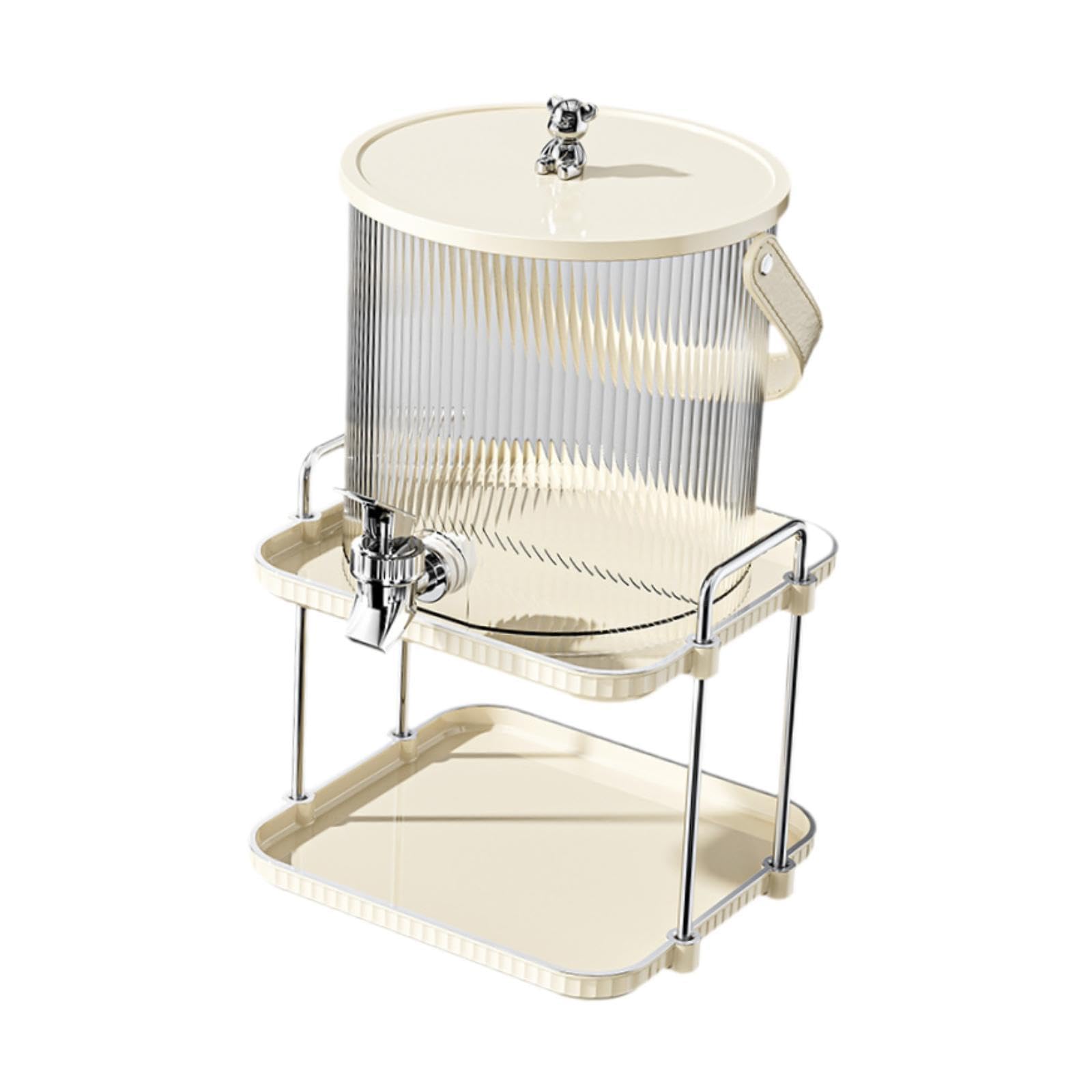 Barril de agua con grifo y cafetera portátil para mesa