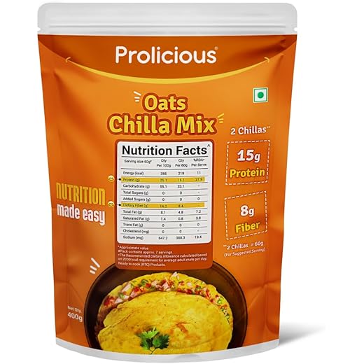 Prolicious Protein Fiber Chilla Mix - 400g