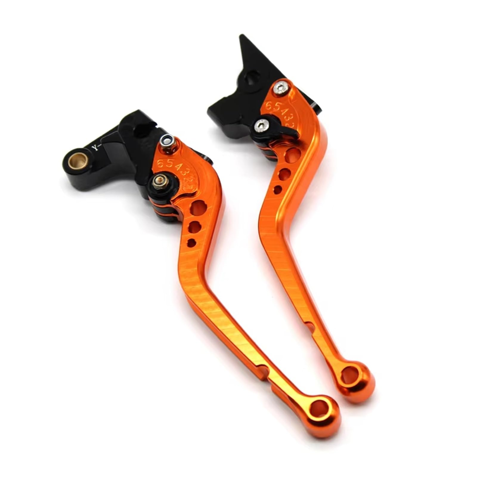 Ghaekebc Long Orange Motorcycle Brake Clutch Levers For Suzuki Gz125 Gz250 For Marauder 1998-2000 Vl125 For Intruder 2000-2007 Motorcycle Brake Clutch Levers(Long Orange)