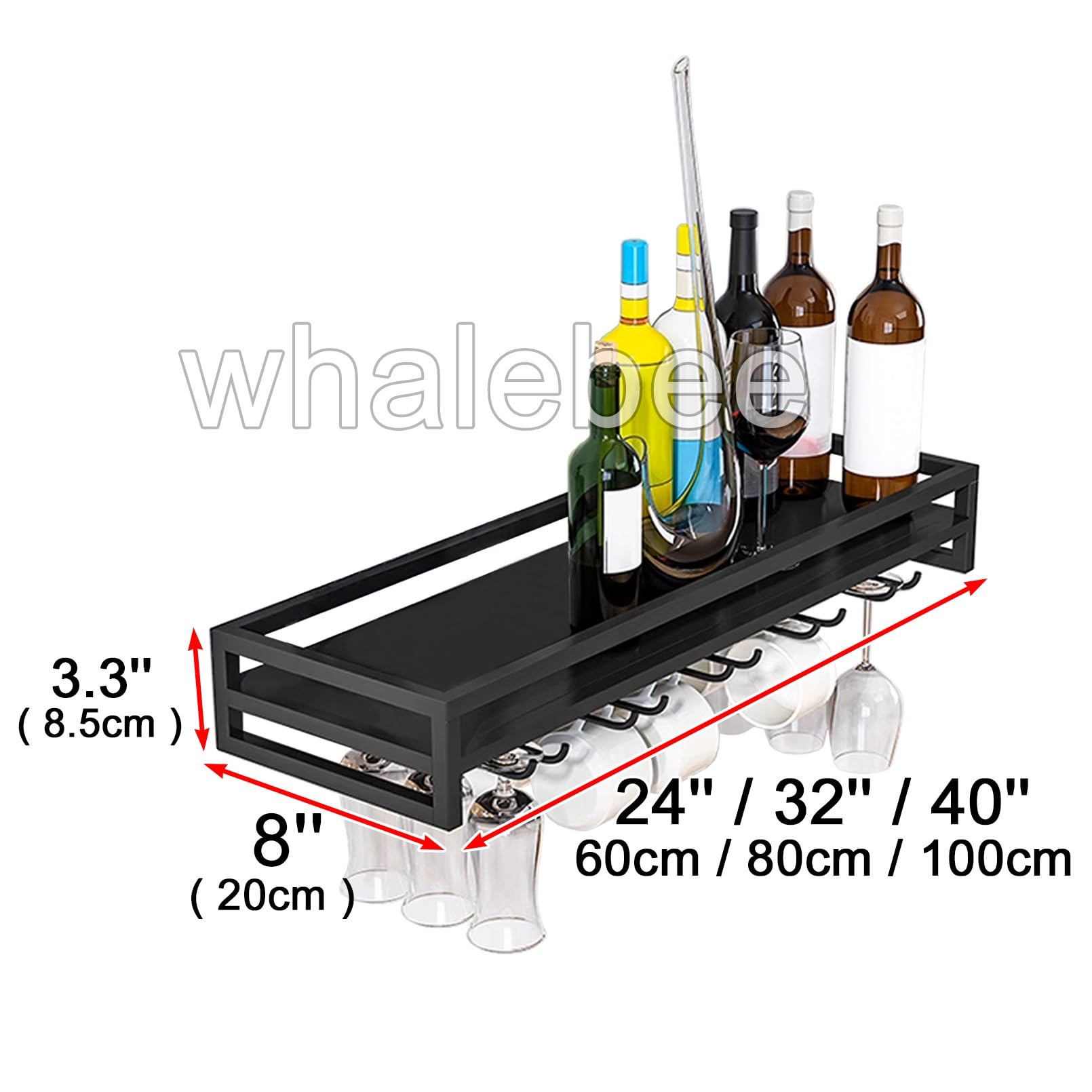 Amazon｜ワイングラスラック グラスハンガー 壁掛け 幅60 80 100cm