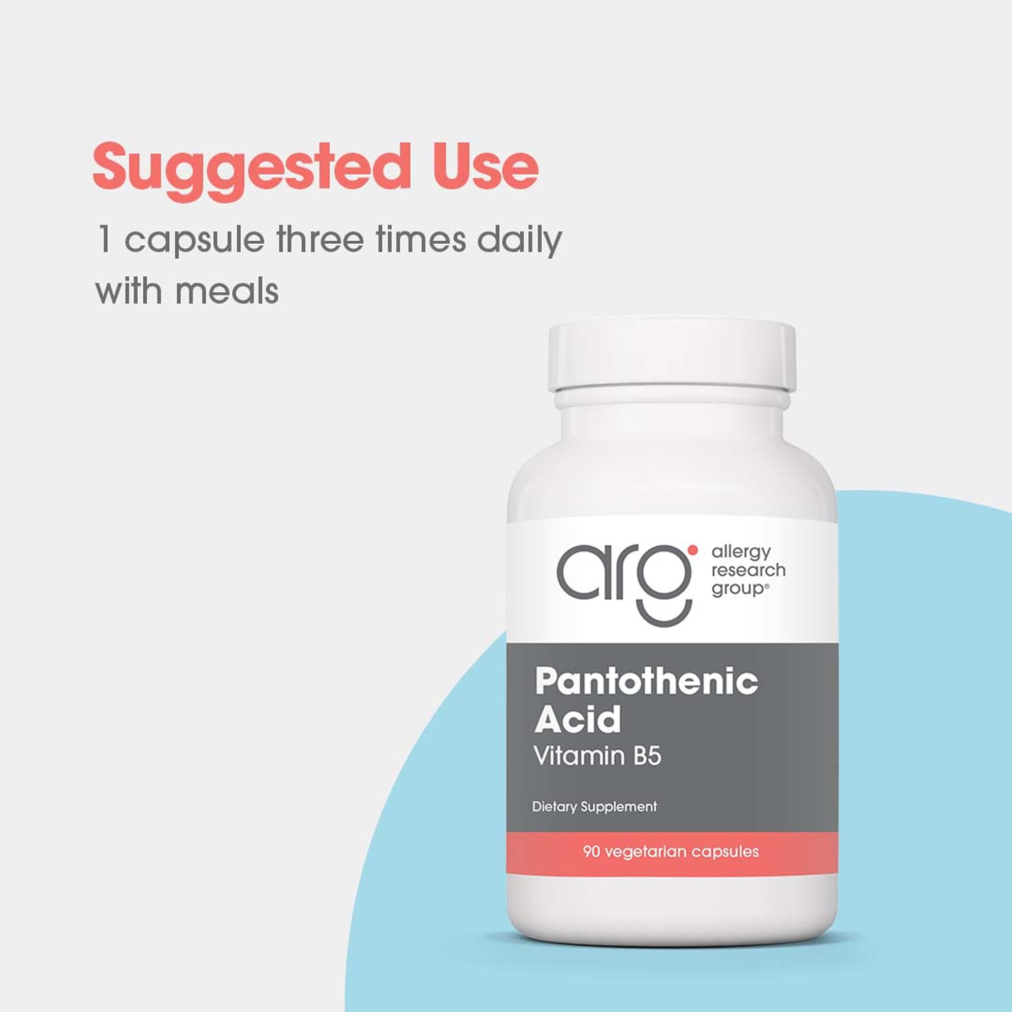 ARG Pantothenic Acid 500 mg Vitamin B5, Metabolic, 90 Count — Amazon image 4