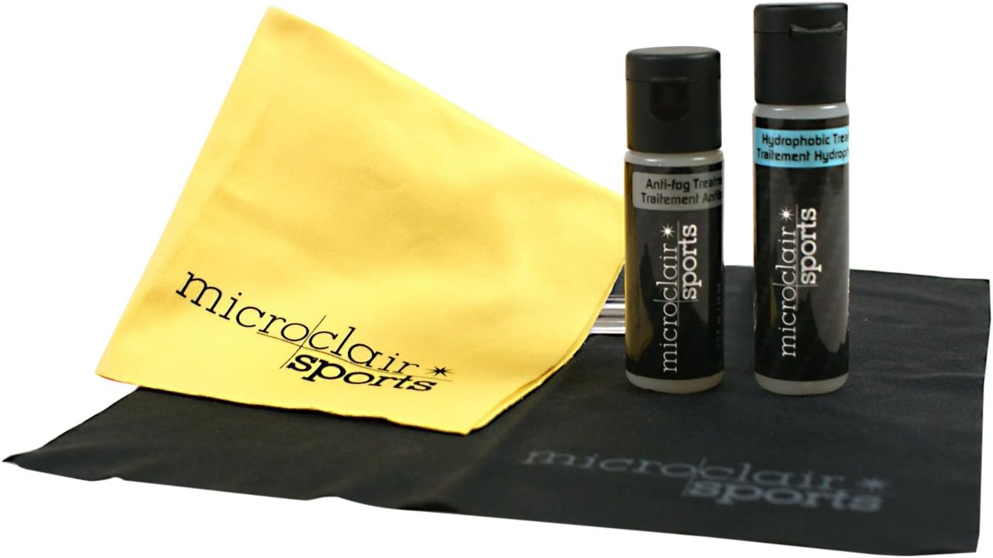 Microclair Sports Mega Combo Active Set Anti Fog and Hydrophobic Treatment for Sports Glasses with Microfiber Cloth