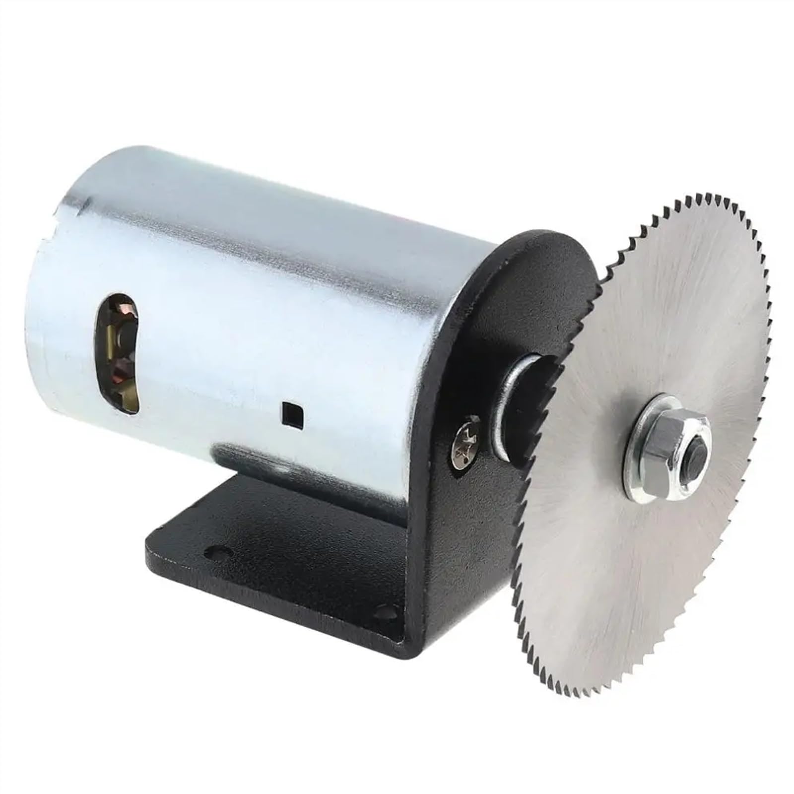 Zestaw stołowych pilarek tarczowych z silnikiem 24 V-555, uchwytem montażowym z łożyskiem kulkowym i brzeszczotem 60 mm do cięcia/polerowania/grawerowania