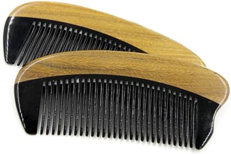 Horn Wood Pocket Beard Hair Comb Fine Tooth Natural Handmade Sandalwood Ox Horn by Inglorious Fuzz