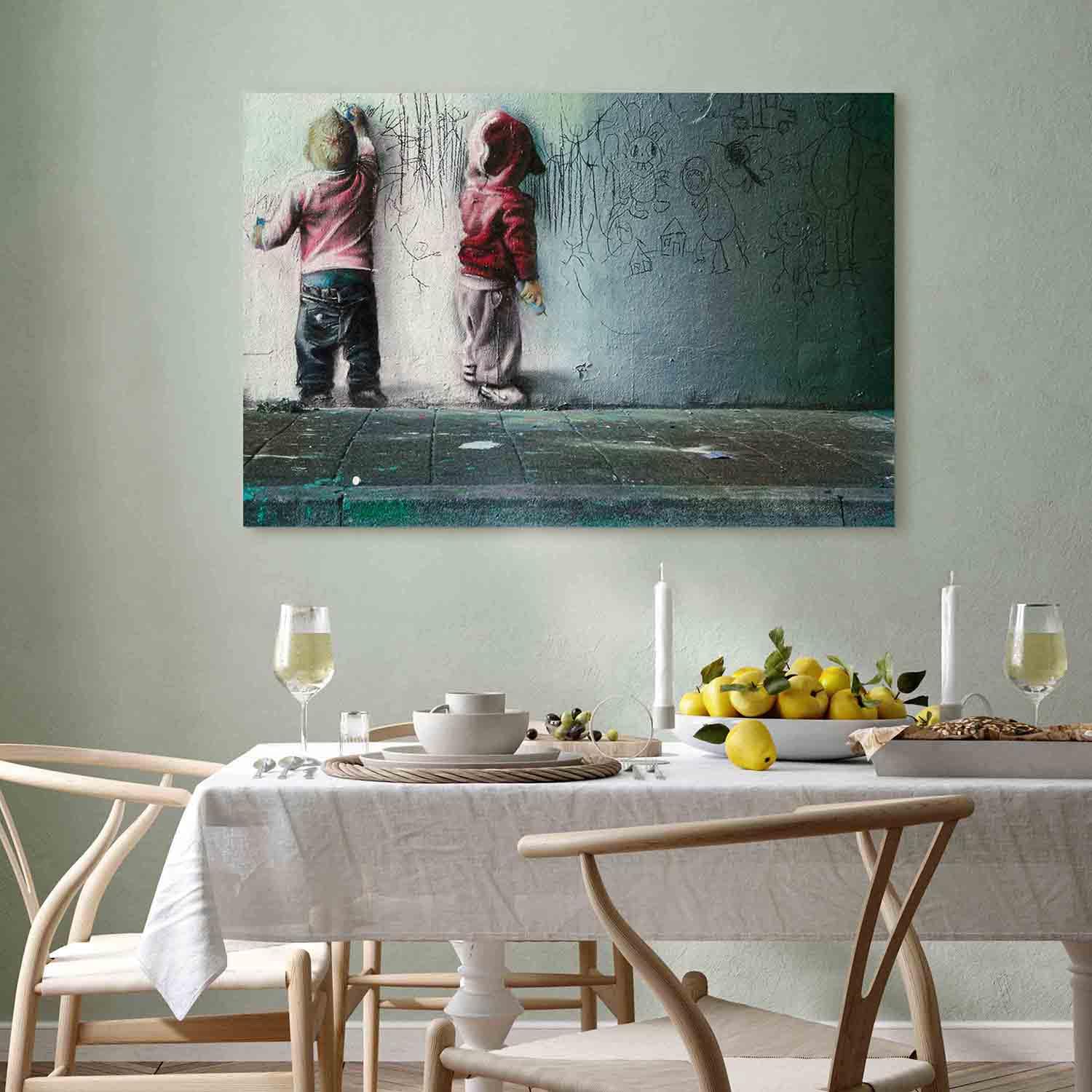 Quadro Su Tela Fogliame 90x60 Cm - Stampa Su Canvas, Senza Cornice, Per Camera Da Letto E Soggiorno
