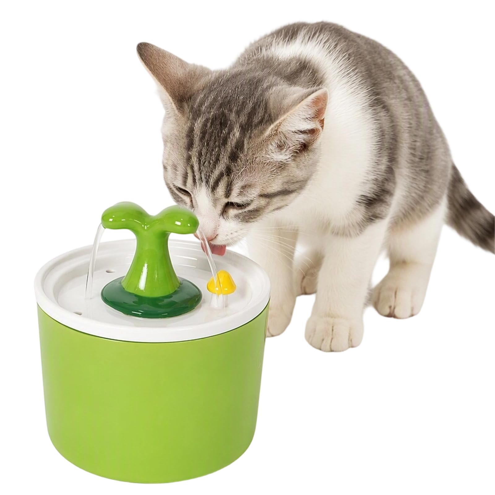 1L Tazón de Fuente de Agua de Cerámica, Lindo Fuente de Cerámica para Gatos