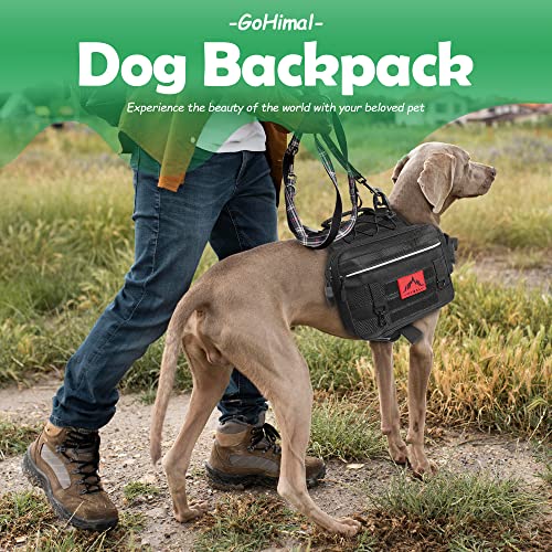 Gohimal Dog Hiking Backpack For Large&Medium&Small Dogs,Saddle Bag For Trave And Camping,Adjustable Dog Backpack Hound With 4 Side Pockets #TOP5