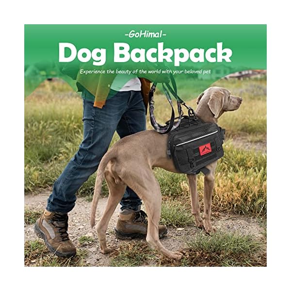 GoHimal-Dog-Hiking-Backpack-for-LargeMediumSmall-DogsSaddle-Bag-for-Trave-and-CampingAdjustable-Dog-Backpack-Hound-with-4-Side-Pockets GoHimal Dog Hiking Backpack - Convenient Dog Supplies for Outdoor Adventures
