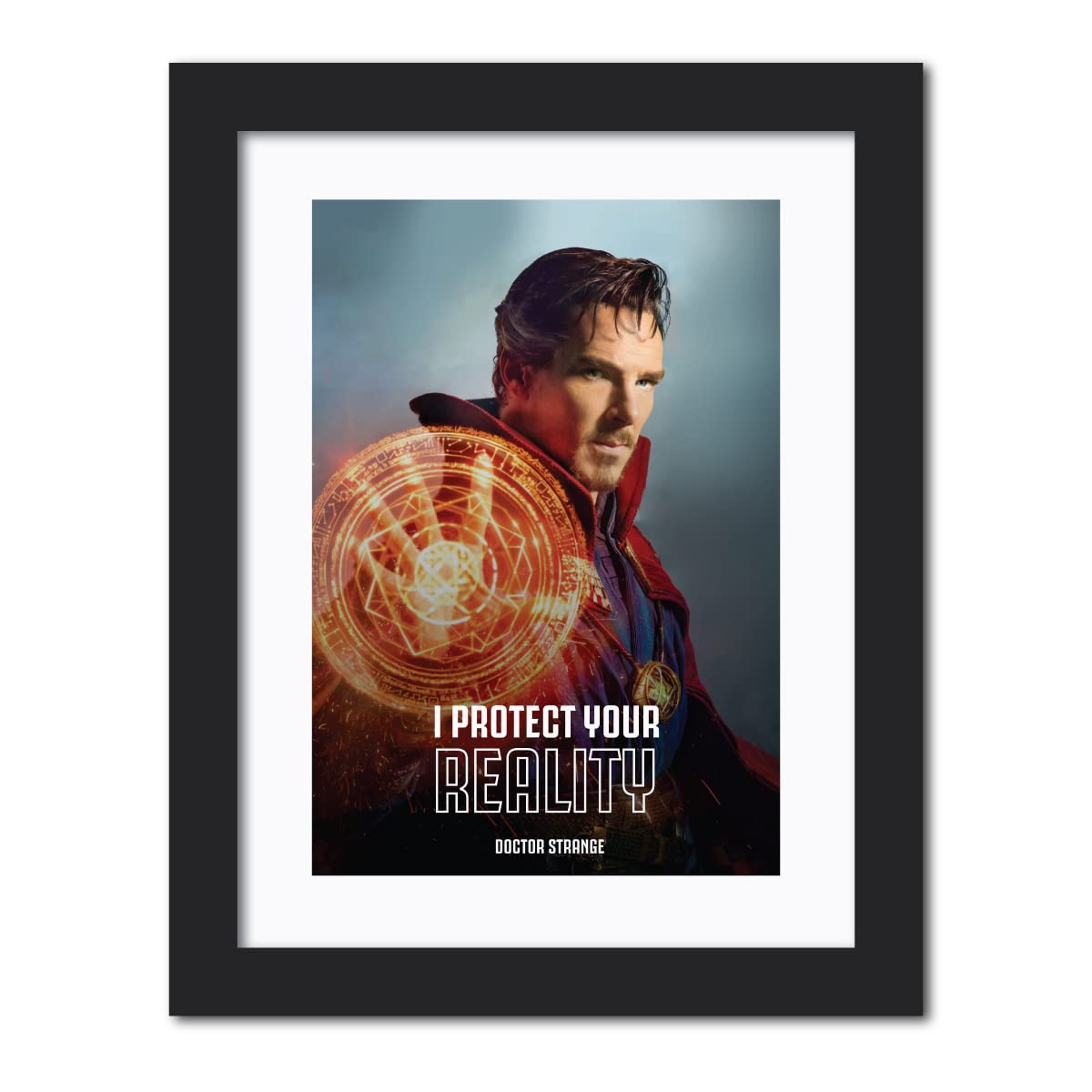 TenorArts Dr Strange Poster Quote Marvel Comics Laminated Poster Framed Painting with Matt Finish Frame (9inches x 12inches)