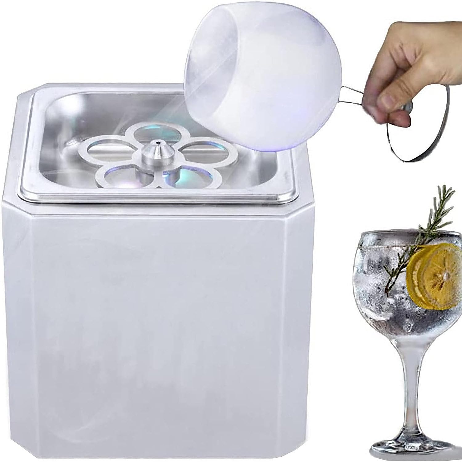 DowPie Glass Chiller,with LED Light, G5/8 Air Port 220v