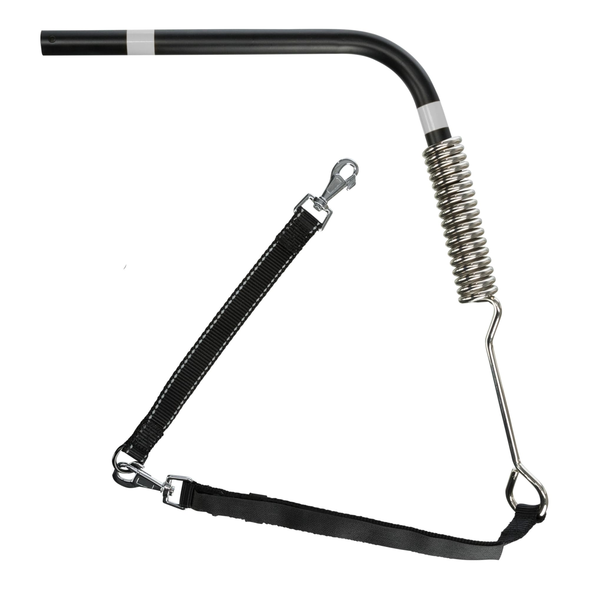TRIXIE Hunde Biker-Set – Fahrradleine zur Befestigung an der Sattelstange – Spiralfeder, Sicherheitsschnellverschluss & Reflektoren – für kleine & mittelgroße Hunde – Größe S–M