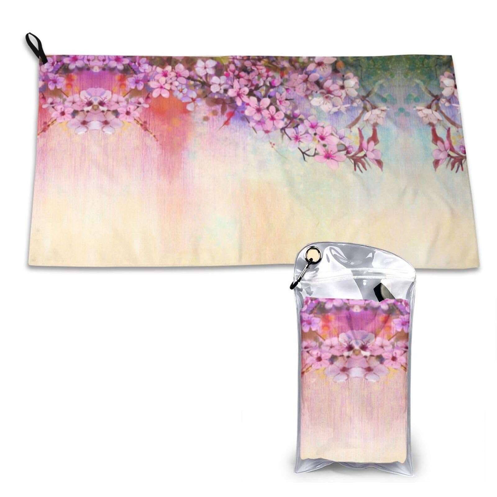 WXWJSHMGC Cherry Print Cooling Towel, Gym Towel,Cooling Towels For Neck, Soft Breathable Travel Cool Towel,Sports Towels For Gym,Camping