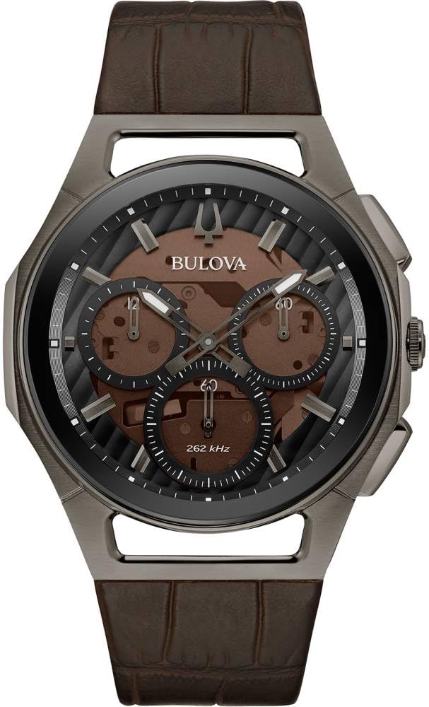 Bulova Watch Chronograph Leather Strap 98A231