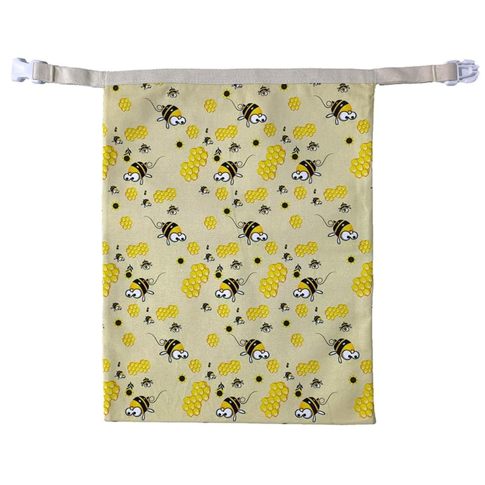 Beeswax Bread Bags - Eco-Friendly Reusable Food Storage Pouch with Zipper for Fresh Bread & Fruit Preservation