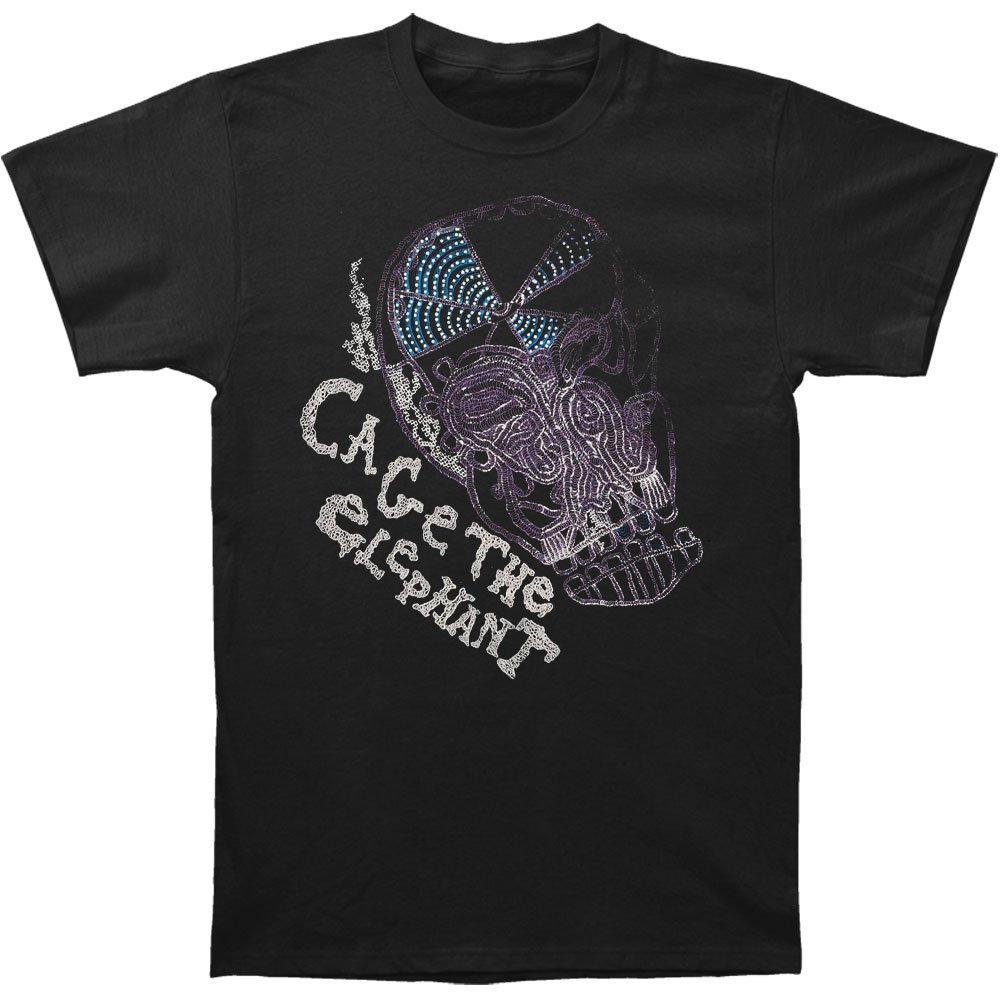 Men's Color Skull Slim Fit T-shirt Small Black