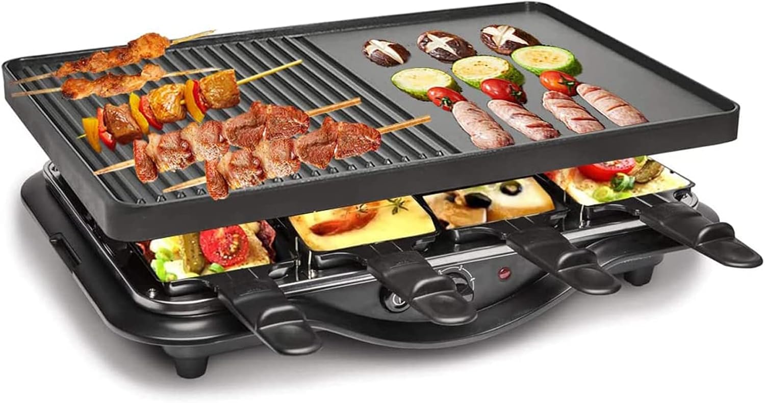 Large Electric Griddles Nonstick Indoor Raclette Grill