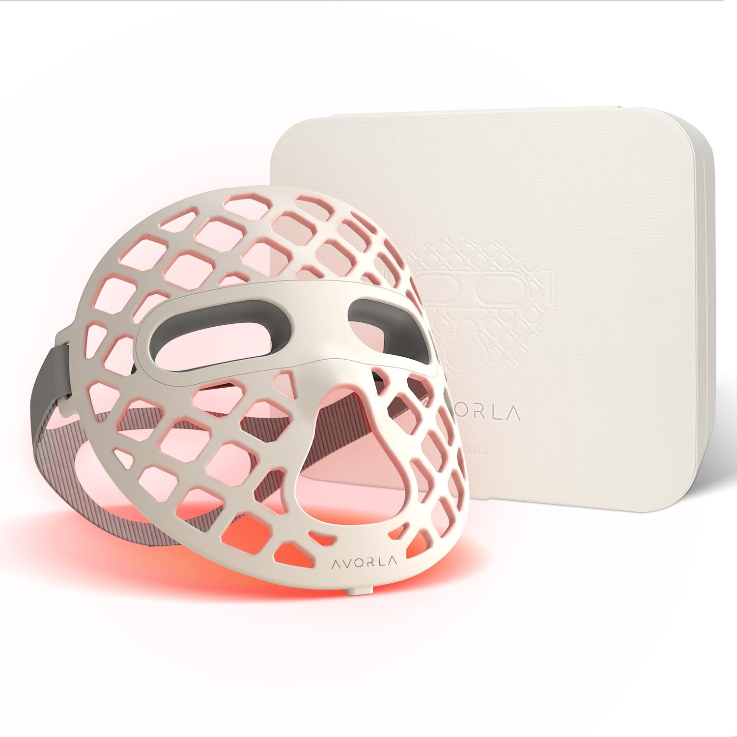 LED Face Mask Light Therapy 4 Modes Portable Red Light Therapy Infrared Light for Face with 2600mAh Rechargeable
