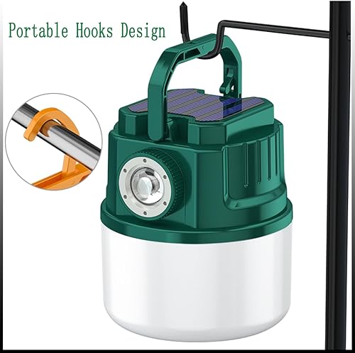 Miniatura 6 de Faroles LED para campamento, energía solar, luces recargables portátiles, USB, linterna de luz portátil para emergencias, huracán, exteriores, corte