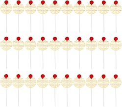 VALICLUD 30Pcs Tradicional Chinês Toppers Xi Cupcake Topper Bolo Picks Dessert Picks Chinês Festa de Suprimentos