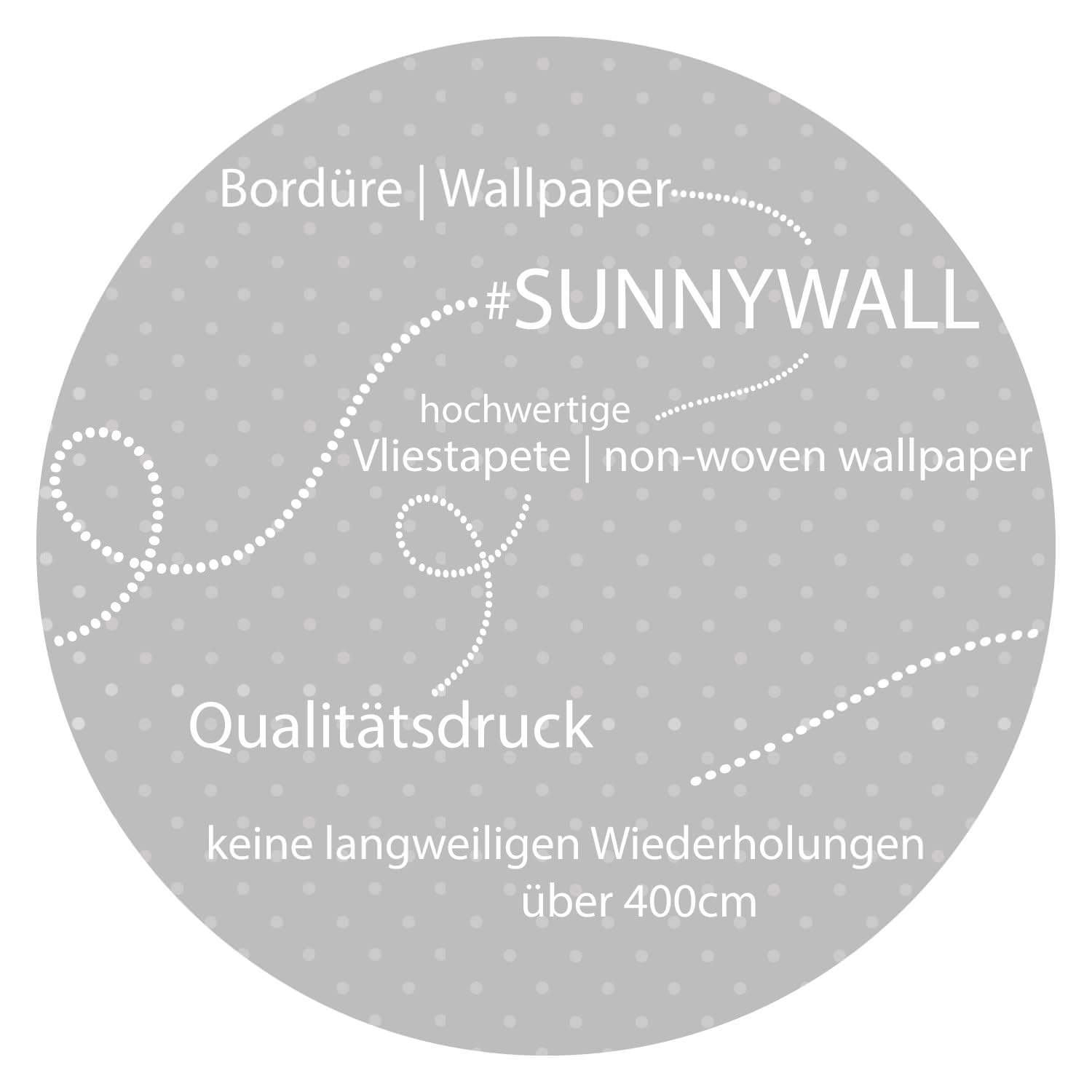 Sunnywall® Wandbordüre Bauernhof Tiere Farm einzigartiges Design | Baby- Kinderzimmer Dekoration | hochwertiges Tapetenvlies | 400 x 12 cm