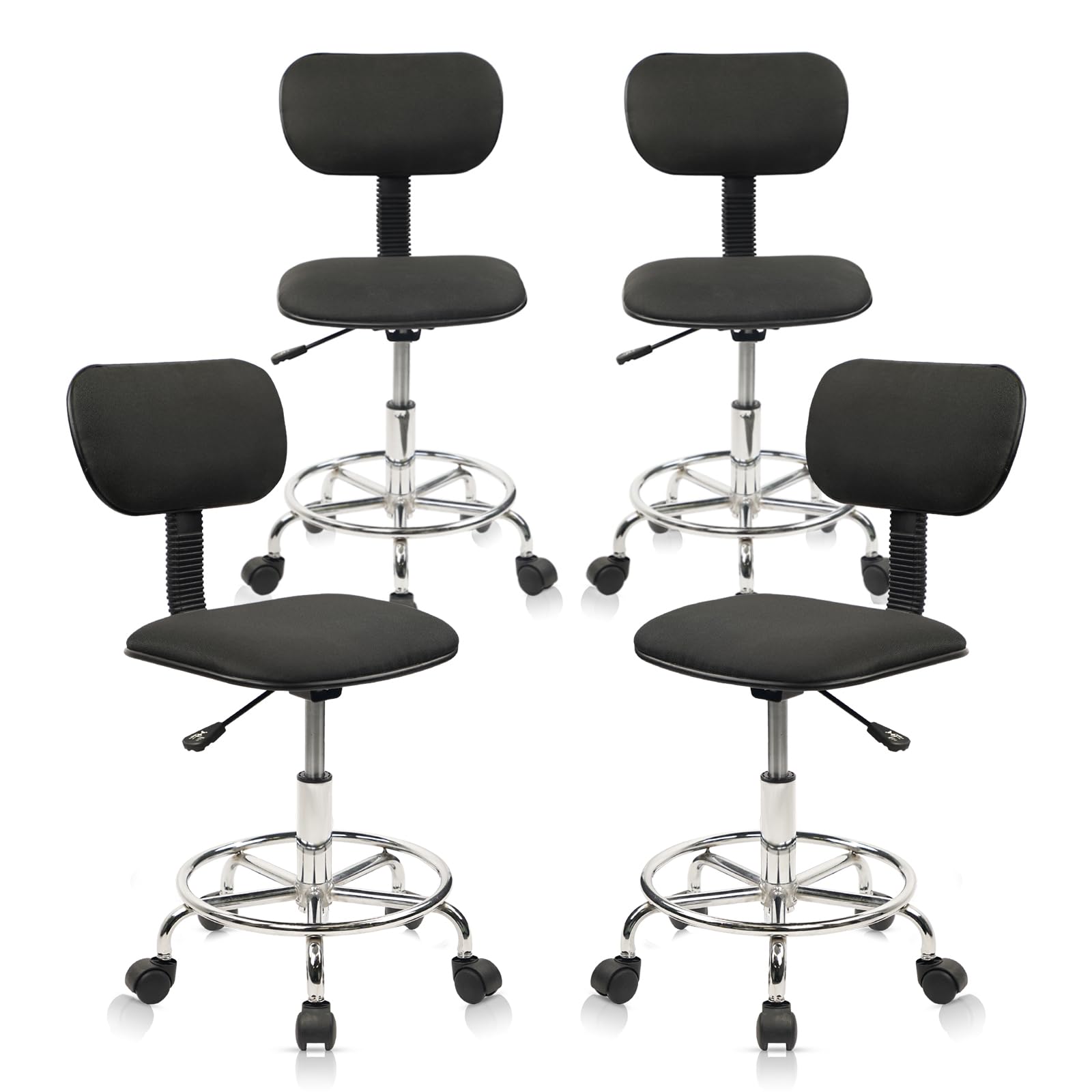 KLASIKA Low Wide Rolling Stool