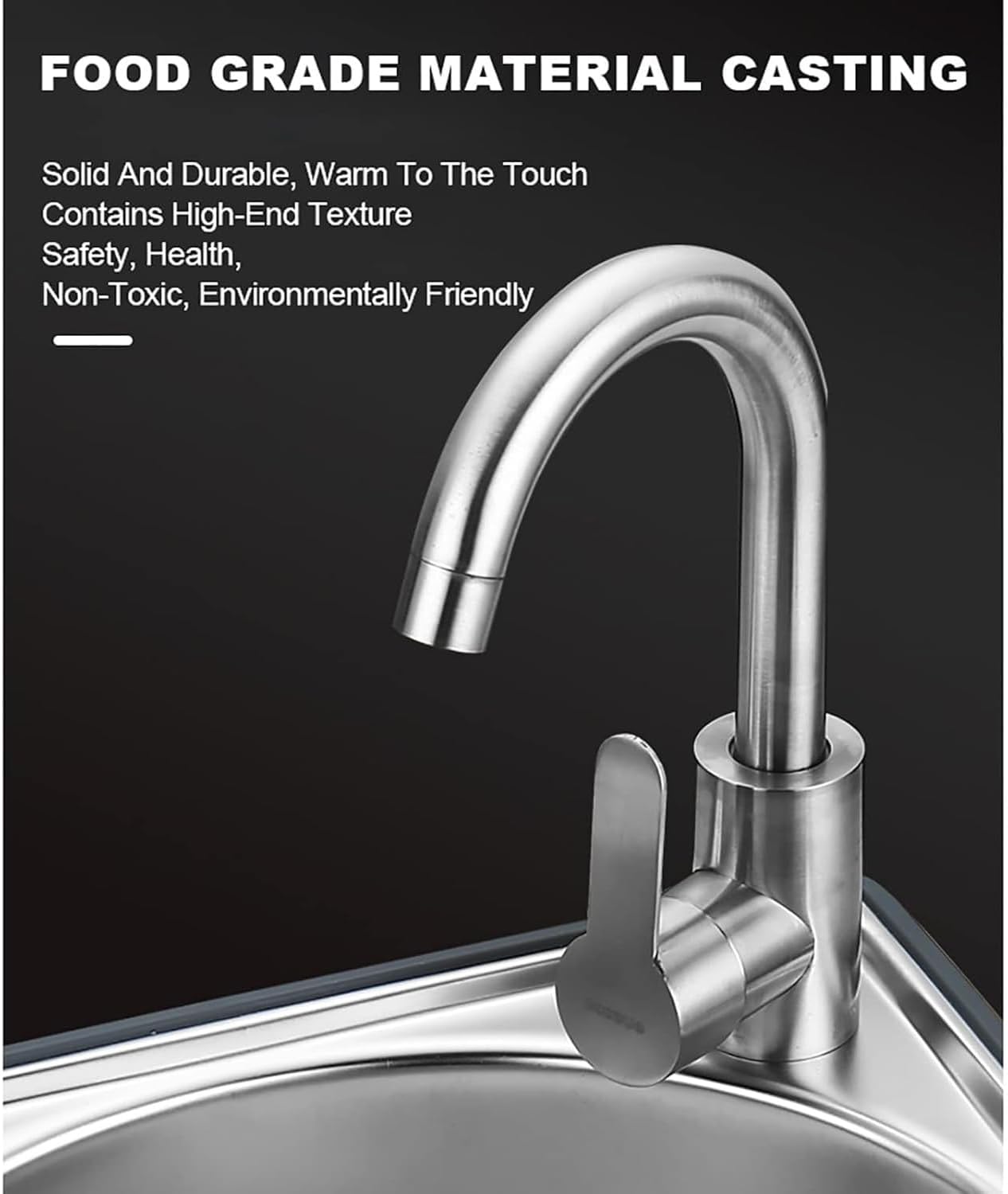 Single Bowl Stainless Steel Wall Mount Bathroom Corner Sink with Drainer Unit And Tap,sink Edge Protector,for Outdoor Indoor, Garage, Laundry/Utility Room,Restaurant,Kitchen