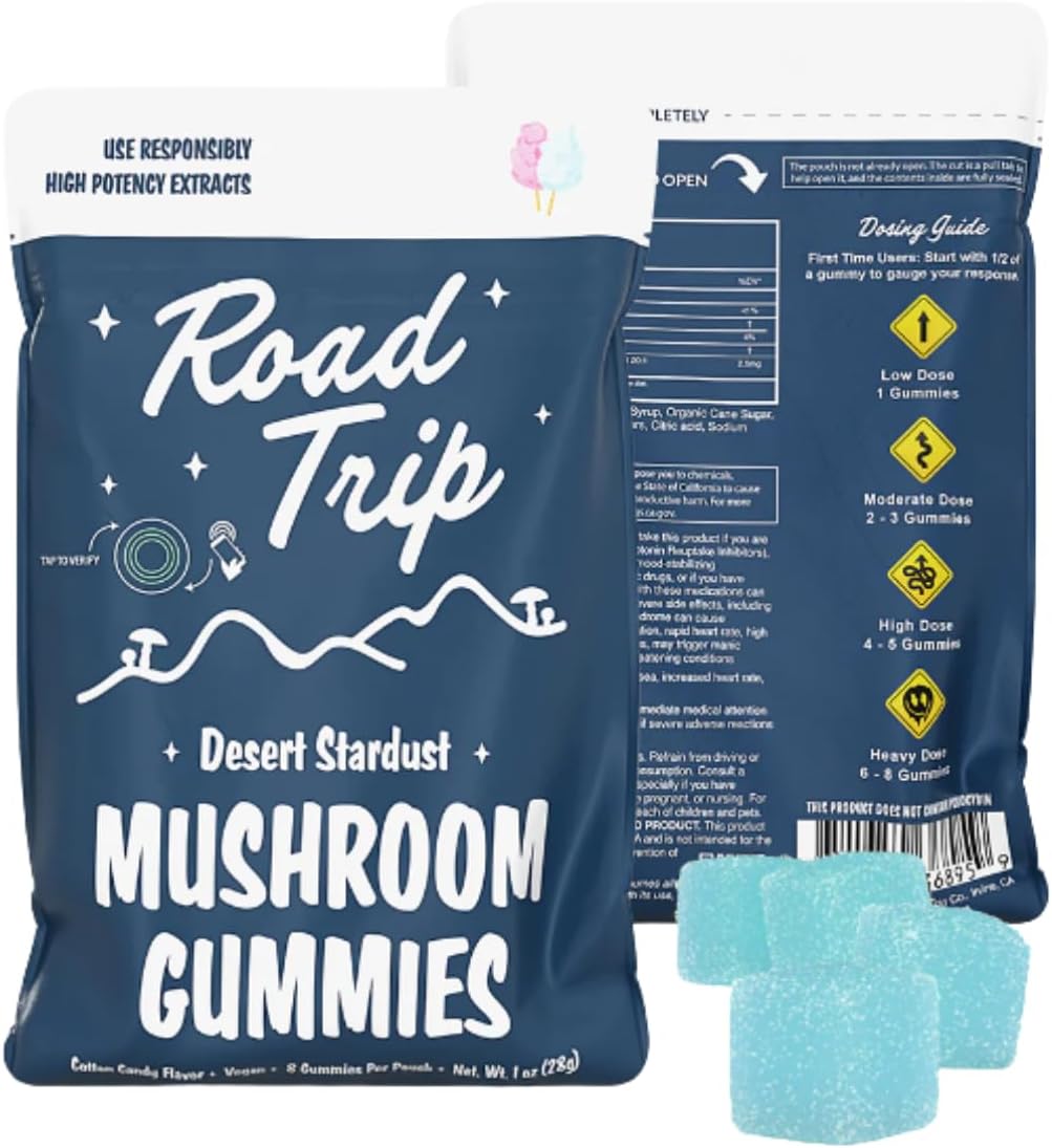 Road Trip Gummies - 2 Packs- Cotton Candy - Nootropic Blend