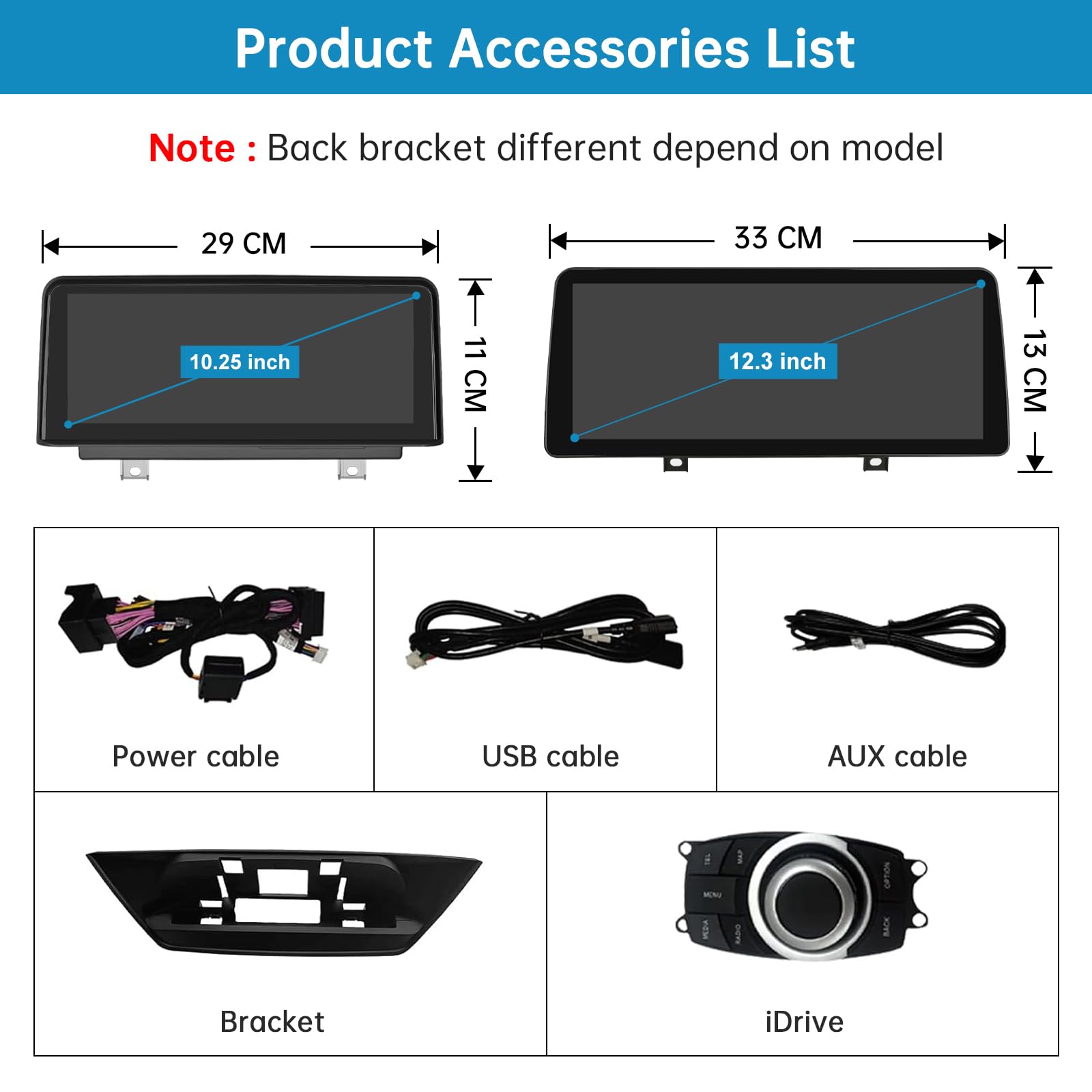 10,25 Pollici Touch Screen Autoradio con Wireless Carplay e Android Auto per Bmw X1 Series E84 2009-2015 Senza Schermo Oem, Supporto Mirrorlink, Musica, Navigazione