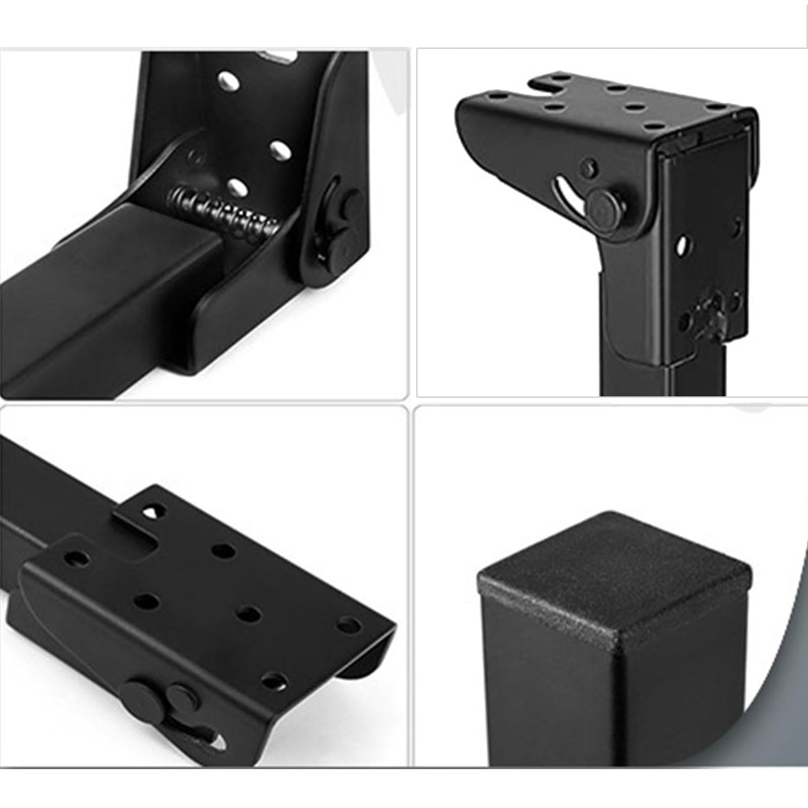4 gambe da tavolo in metallo resistente, design pieghevole, per ufficio e tavolini da caffè, regolabili, 20/25/30/35 cm, include viti e componenti per postazione di lavoro robusti
