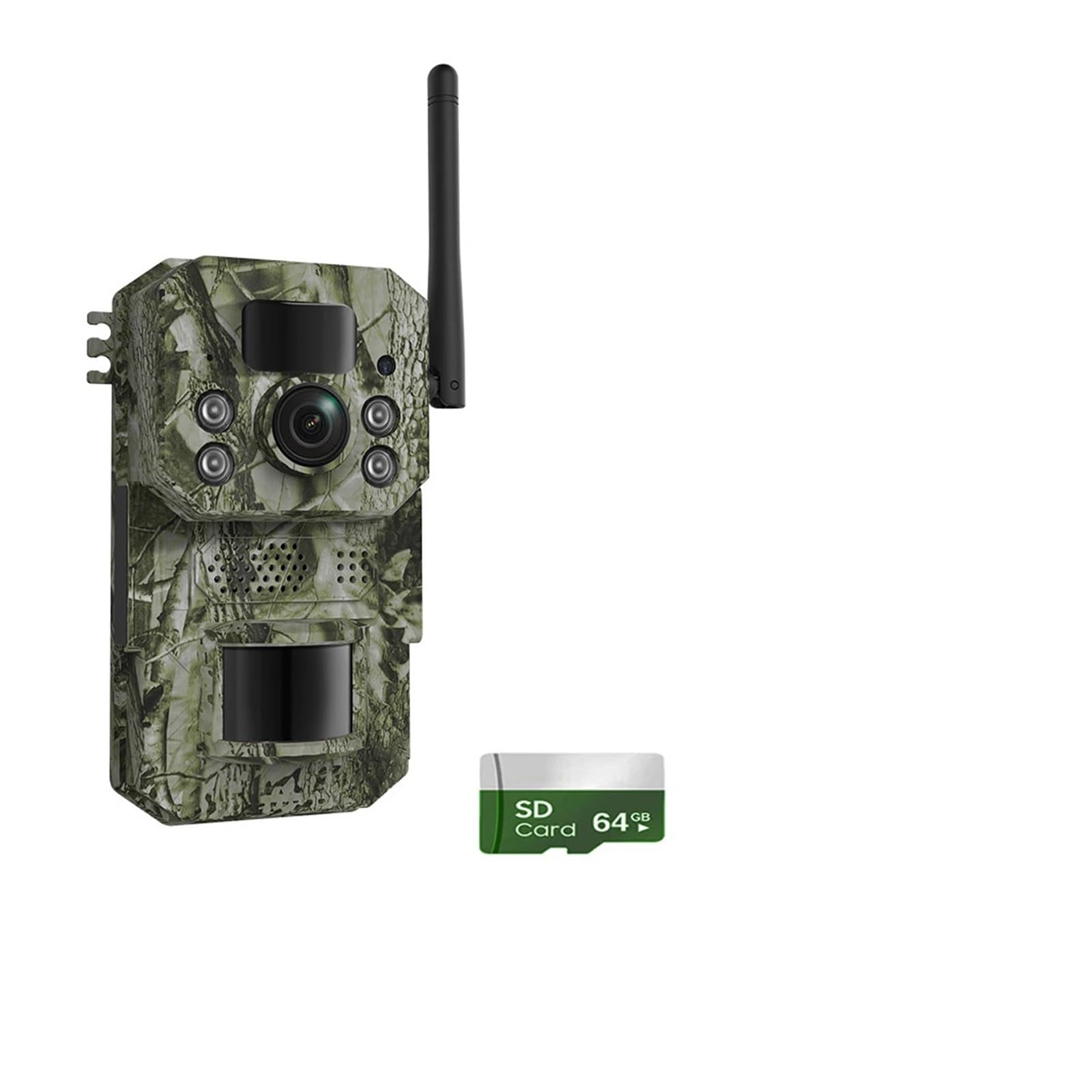 Oshpmbdlyfj Only Cam 64Gb 2K 5Mp Pir Motion Activated Trigger Time Night Vision Ip66 Hunting Trail Wildlife Battery Solar Camera Forest(Only Cam 64Gb)