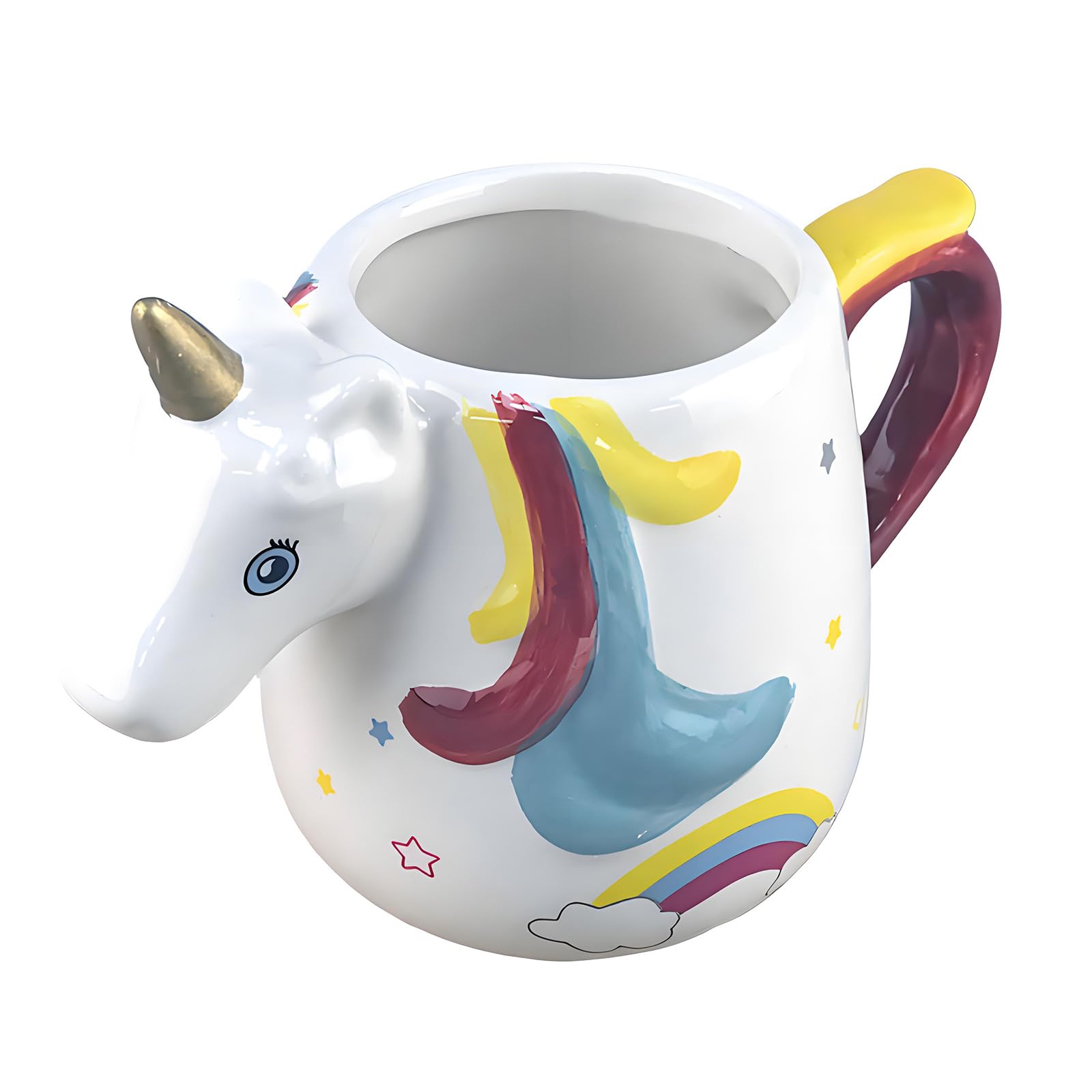 Hsyzygian Rainbow Unicorns Coffee Mug Ceramic Large Capacity Cup Suitable for Adults and Children Funny Coffee Cup