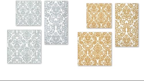 Miniatura 2 de Boston International IHR - Servilletas de papel para bebidas de cóctel, 5 x 5 pulgadas, plateadas, C797095