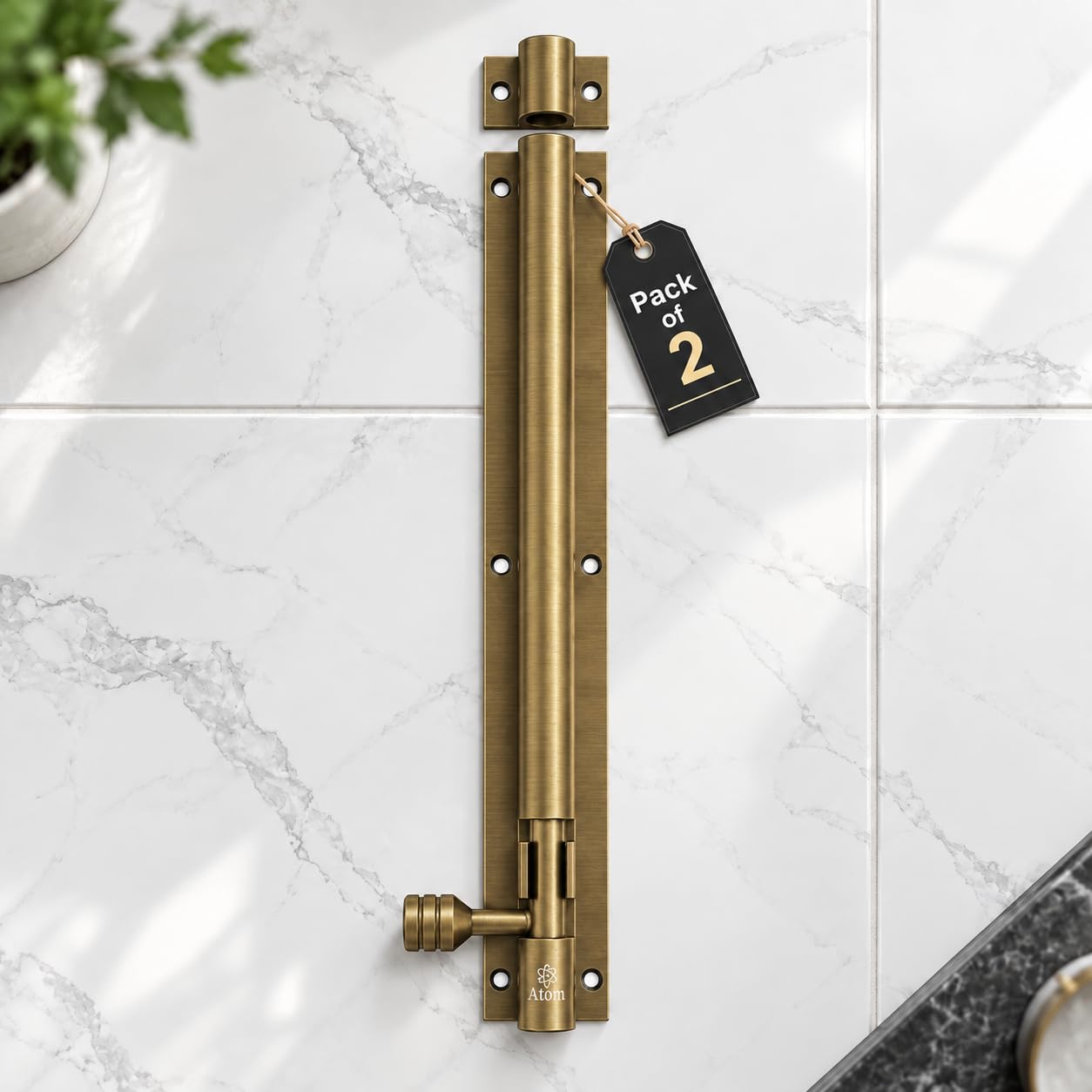 Atom 8 Inch Tower Bolts - Antique Finish (Pack of 4) -29