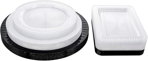 Miniatura 5 de Party Essentials Elegance Quality - Platos rectangulares de plástico duro de 5 x 7 pulgadas, color blanco, 24 unidades