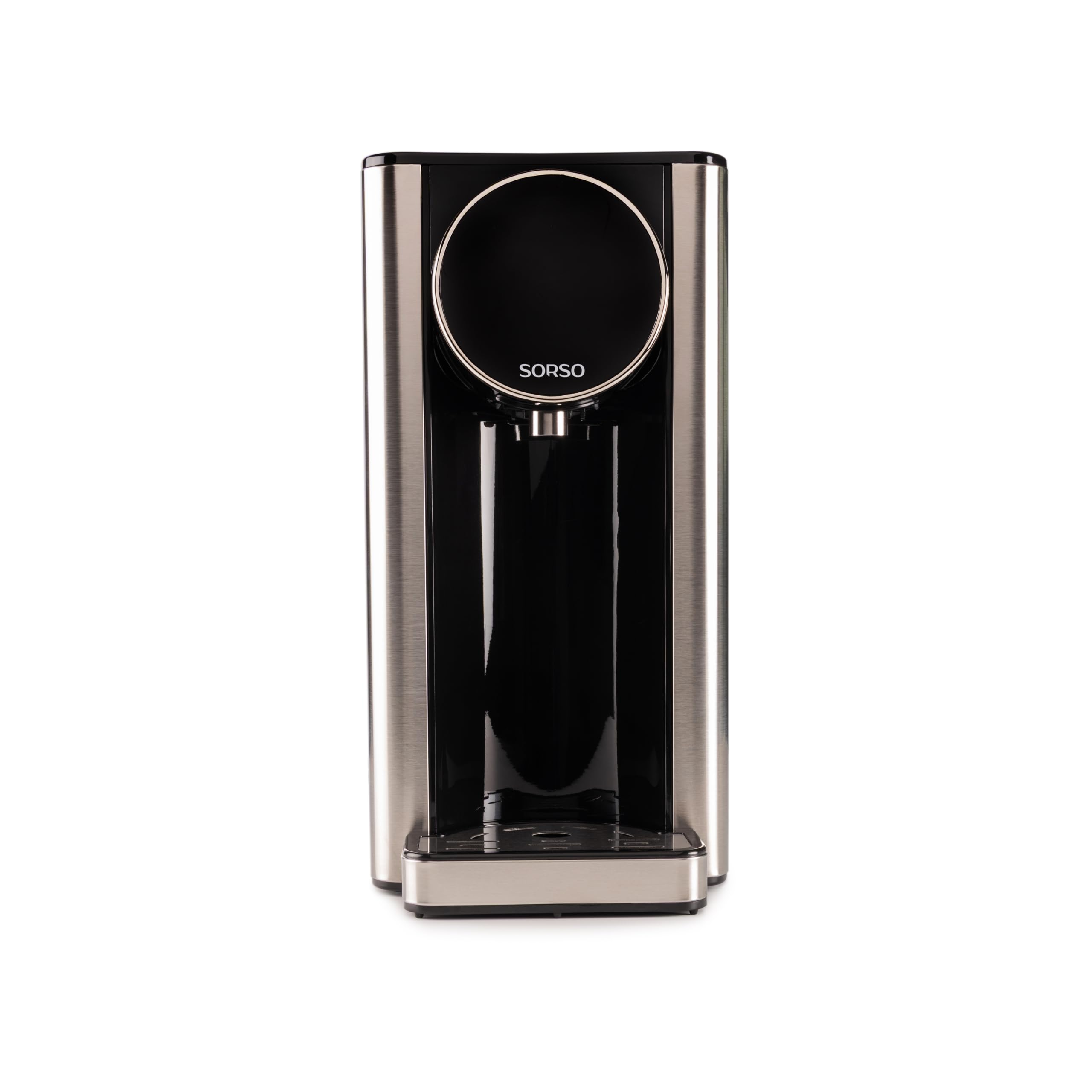 SORSO Flow - Dispenser di acqua calda con regolazione della temperatura, bollitore per tè, purificazione dell'acqua per alimenti per bambini, 2,7 l, 2600 W, 40-100 °C, argento